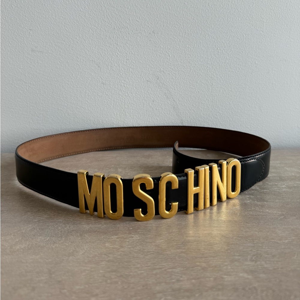 Vintage Moschino Logo Belt sz M